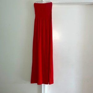 NWOT Red tube maxi dress. Small. NANA Fashion. Floor length.